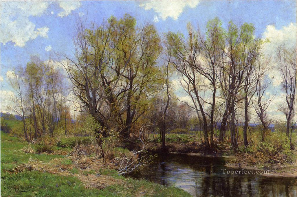 A principios de la primavera, cerca de Sheffield, Massachusetts, paisaje Hugh Bolton Jones Paisajes río Pintura al óleo